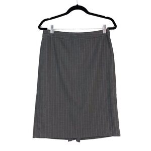 Banana Republic Factory Women’s Size 4 Gray Pinstripe Pleat Back Pencil Skirt